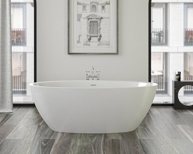 Ванна акриловая отдельностоящая Knief Loom XS 1700х850х600 мм белый глянцевый 0100258