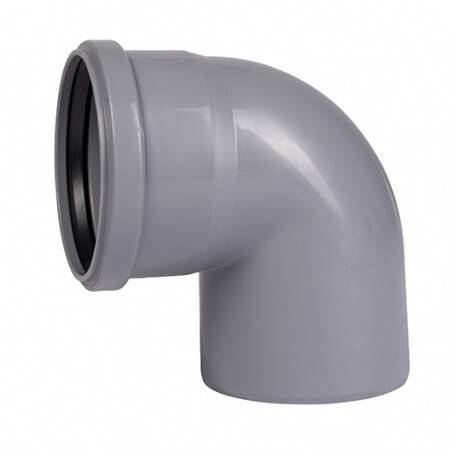 Отвод Ostendorf HTB 87° 125 мм PP RAL 7037 116140