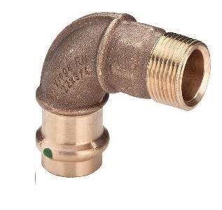 Угловой переход 90° Viega Sanpress с НР 22x3/4 SC-Contur 115623