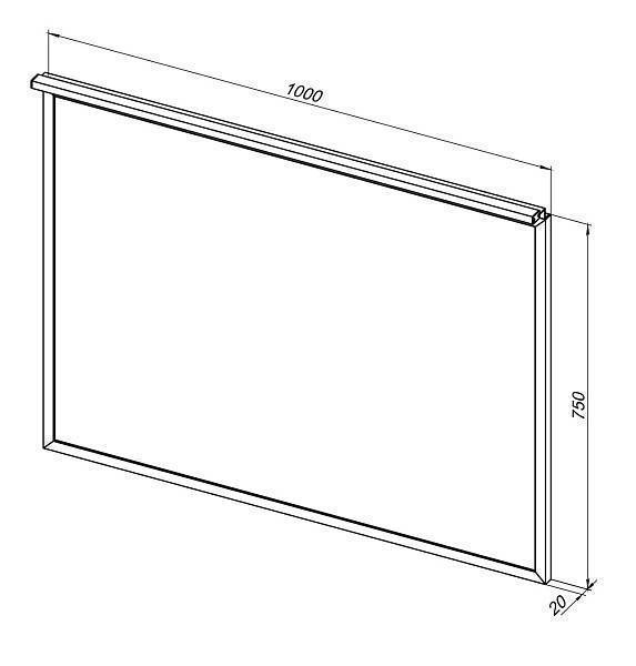 Зеркало Allen Brau Priority 100 см черный 1.31017.BB