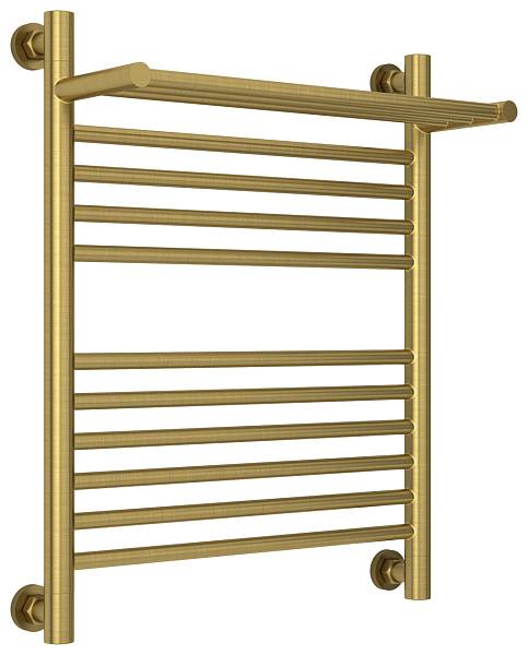 Полотенцесушитель водяной Сунержа Богема+ с 1 полкой 500x600 мм состаренная латунь 051-0223-6050