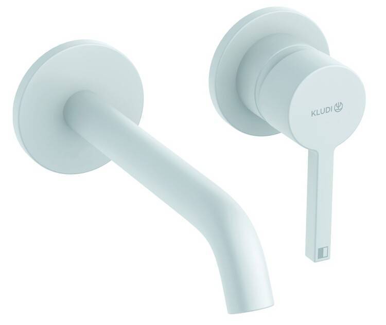 Смеситель для раковины Kludi Nova Fonte Pura однорычажный белый матовый 202445315