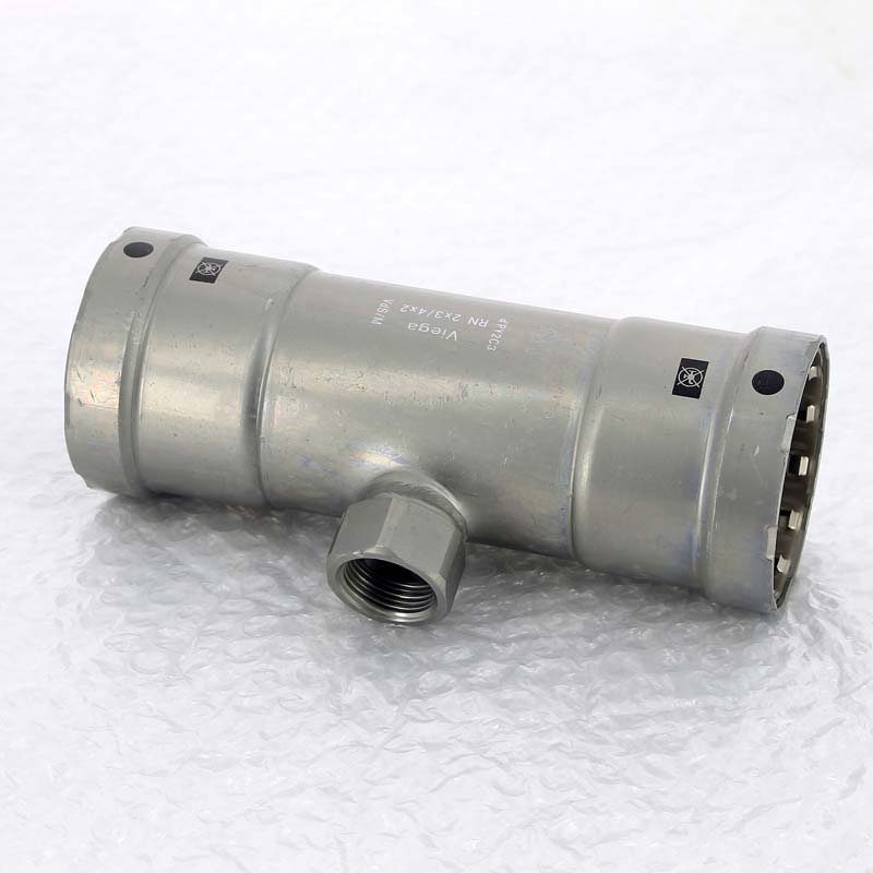 Тройник пресс-ВР оцинкованная сталь Viega Megapress 2x3/4x2 695255