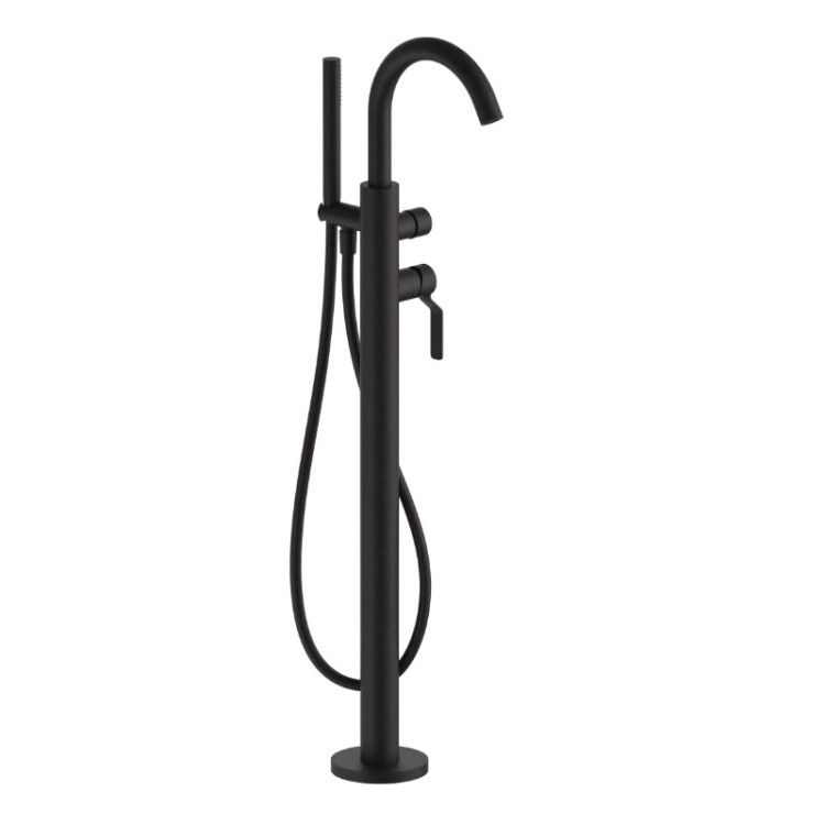 Смеситель для ванны и душа Fantini AL/Garden напольный Deep Black PVD 28S1Y580B