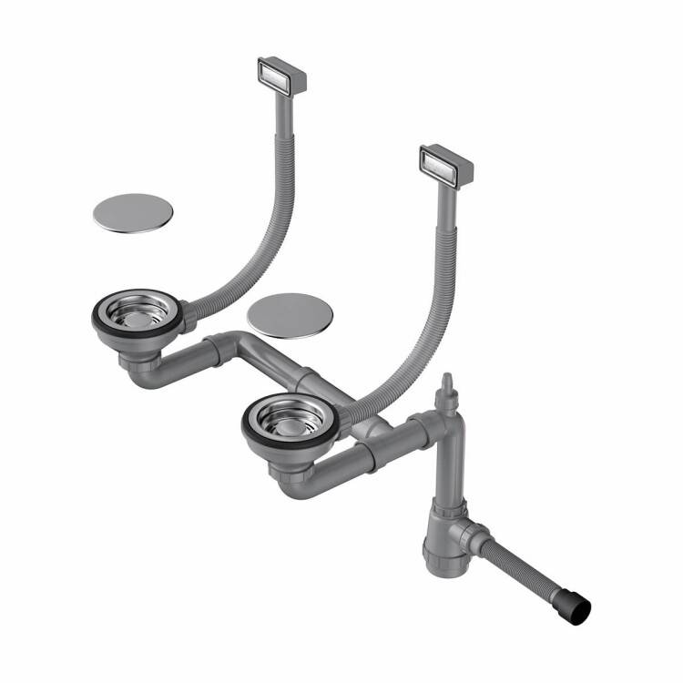 Слив-перелив для двухчашевой мойки OMOIKIRI WK-2C-IN нержавеющая сталь 4956476