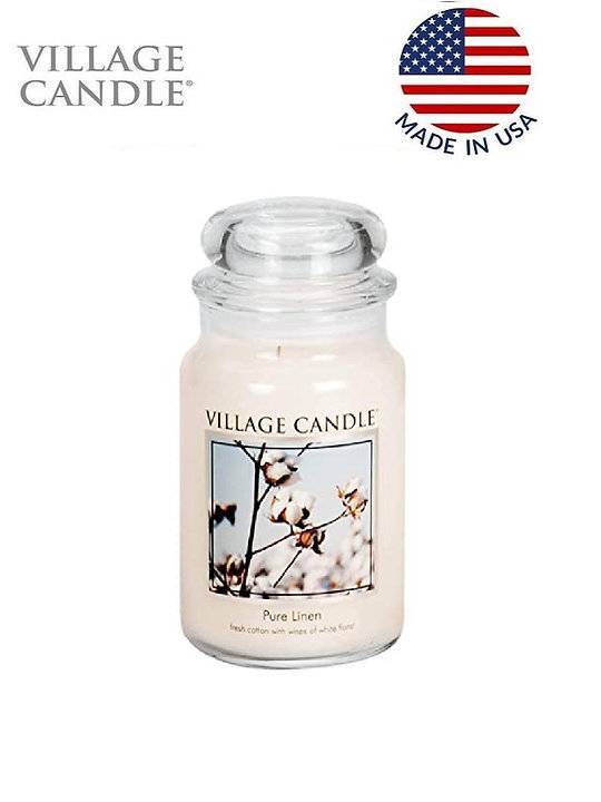 Ароматическая свеча Village Candle Хлопок и лен 602 г 10124