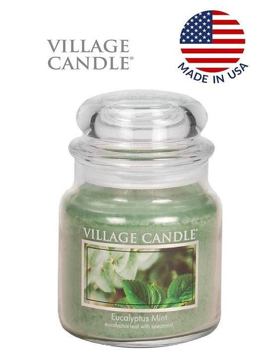 Ароматическая свеча Village Candle Эвкалипт и мята 389 г 10091