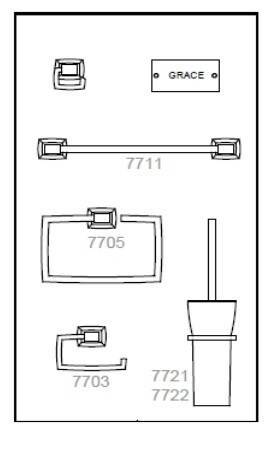 Панель экспозиционная Bertocci Grace 500-900 мм с аксессуарами белый матовый 19300110142