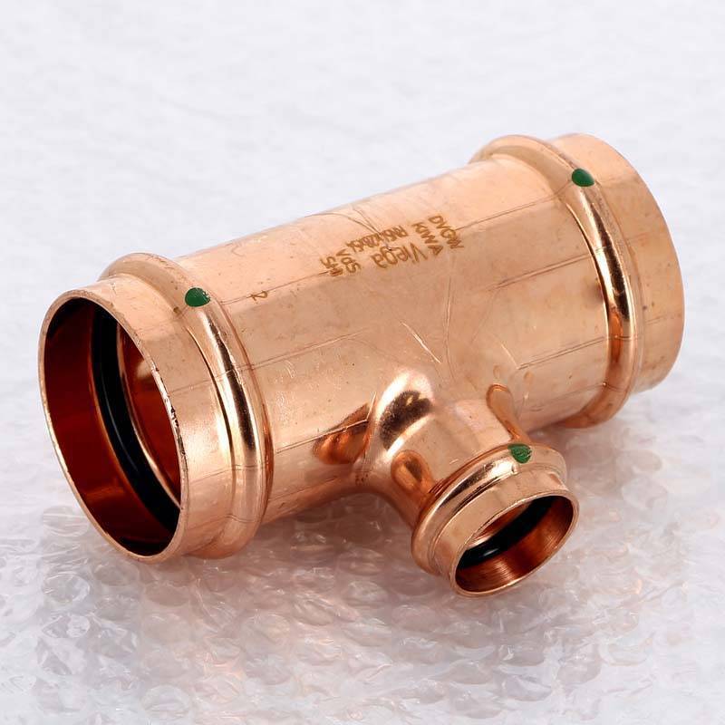 Тройник пресс медный Viega Profipress 54x28x54 мм 324926