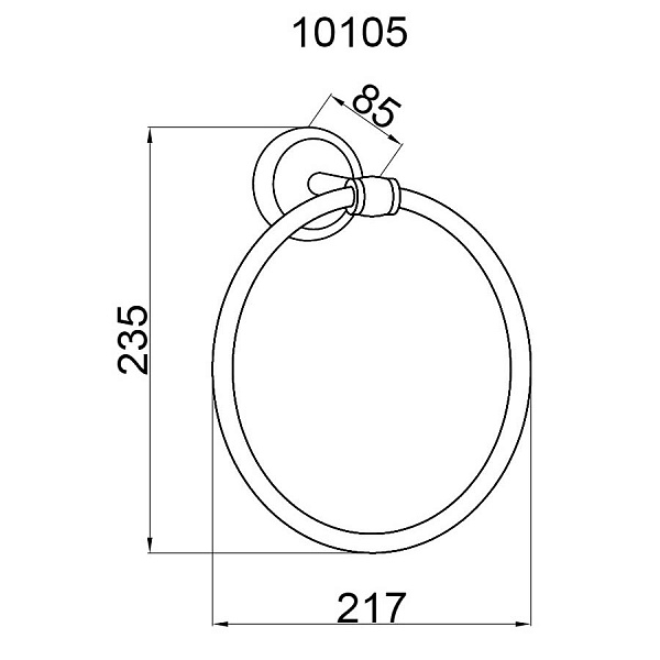 Полотенцедержатель Boheme Palazzo кольцо подвесной золото 10105