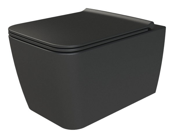 Унитаз подвесной Boheme Zen 51.8х37х36.9 см черный матовый 967-B