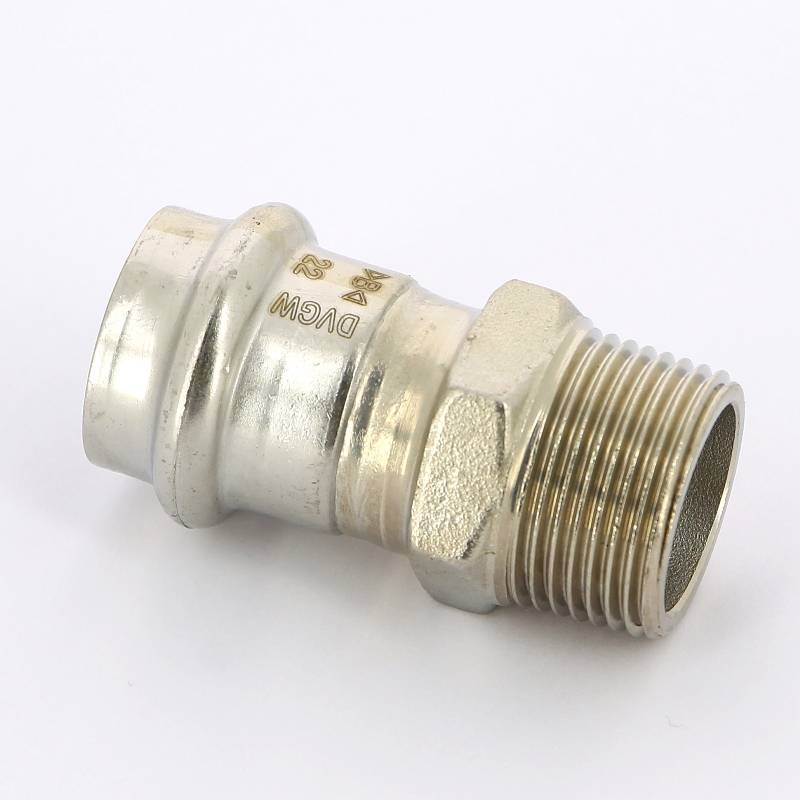 Муфта с наружной резьбой пресс IBP >B< Press Inox 22x3/4 нержавеющая сталь PS4243G0220600