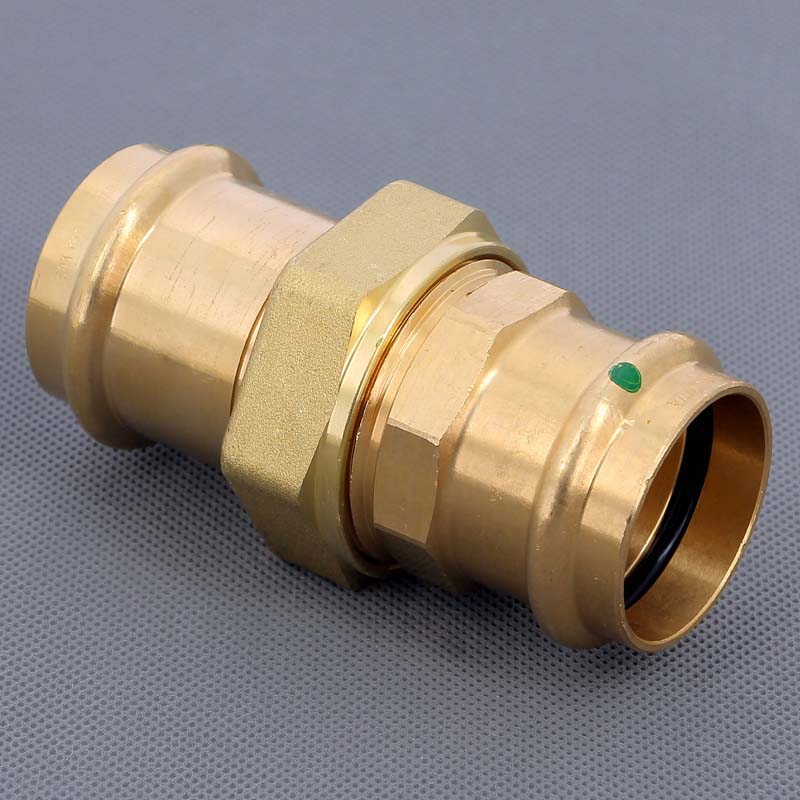 Муфта разъёмная пресс Viega Sanpress бронза 42 мм 132446