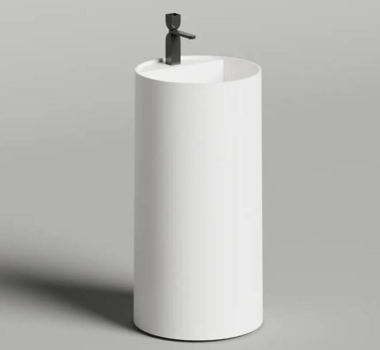 Раковина напольная Salini Armonia Round Top 01 450x450x900 мм белая матовая 130421TM