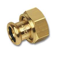 Соединение разъемное SANHA PuraPress 35x1 1/2 ВР с плоским уплотнением бронза 1835935112