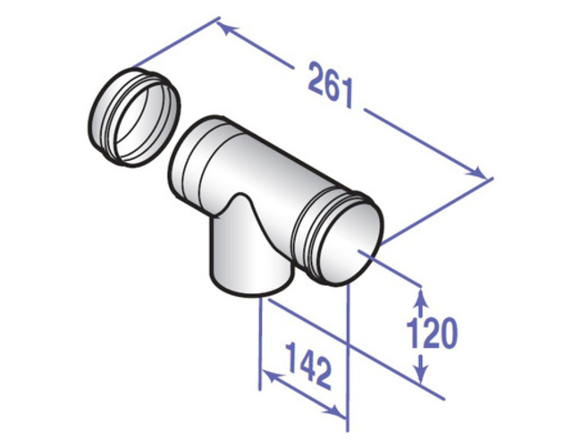 Тройник с лючком для ревизии De Dietrich DY 163 84887563