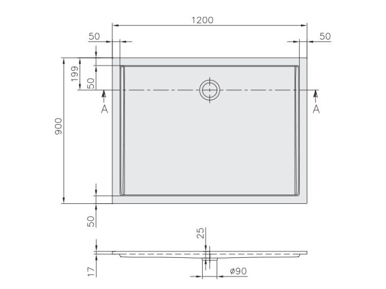 Душевой поддон Villeroy & Boch Futurion Flat 1200x900 мм альпийский белый UDQ1290FFL2V01