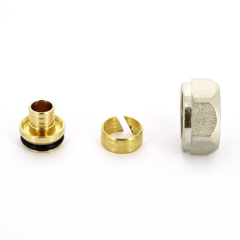 Соединитель для PEX-трубы обжимной Tiemme 16x2.2-3/4 EK 1440047