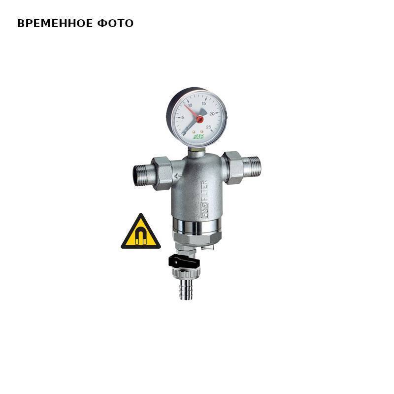 Фильтр самоочищающийся FAR с манометром и магнитной вставкой 3/4 НР 100 мкм FA 39F4 34100