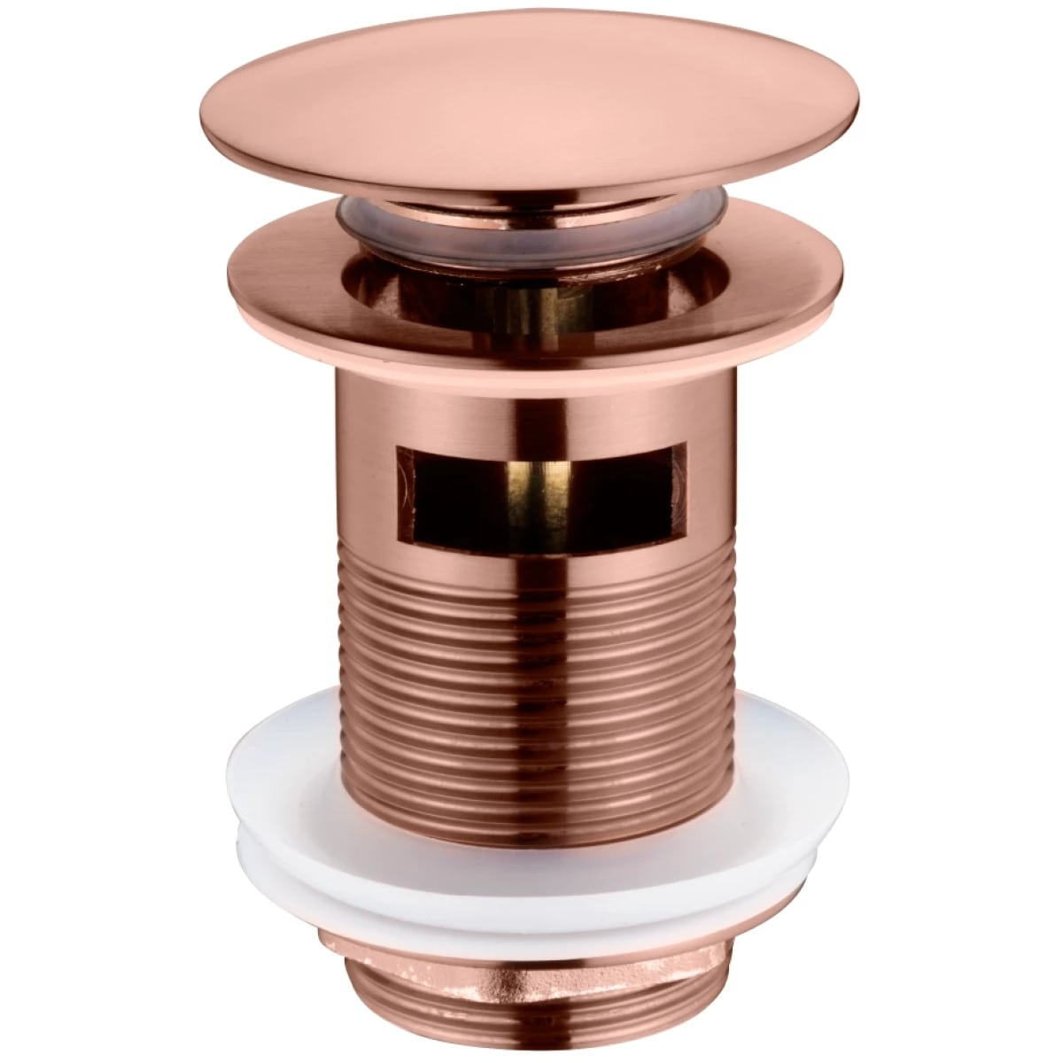 Донный клапан для раковины Boheme Click-Clack с переливом матовая медь 612/2-CB