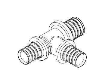 Тройник редукционный REHAU RAUTITAN MX латунь 25-16-16 11080821001