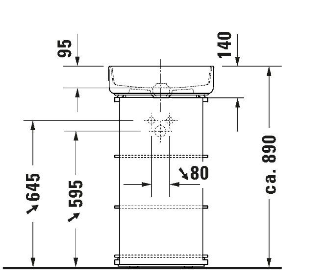 Тумба под раковину Duravit White Tulip 410x410x751 мм напольная белый шелковисто-матовый/американский орех WT4244077360000