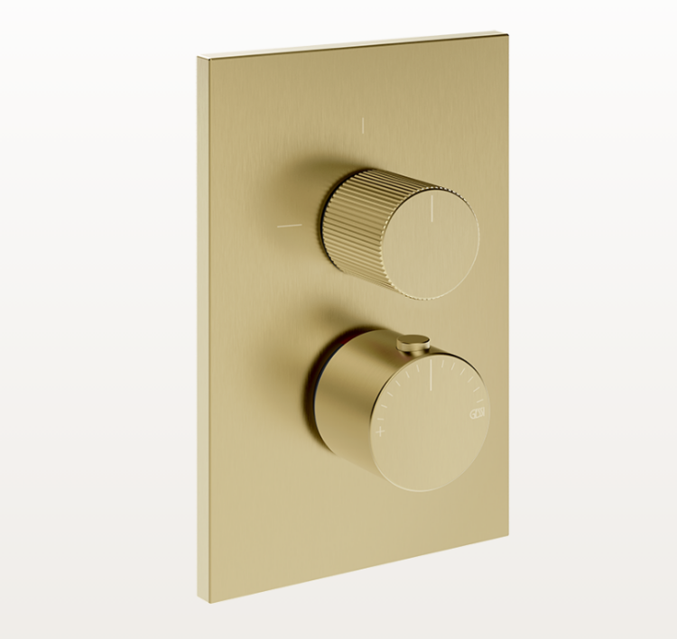 Смеситель для душа Gessi на 2 потребителя встраиваемый Brushed Brass PVD 73535727