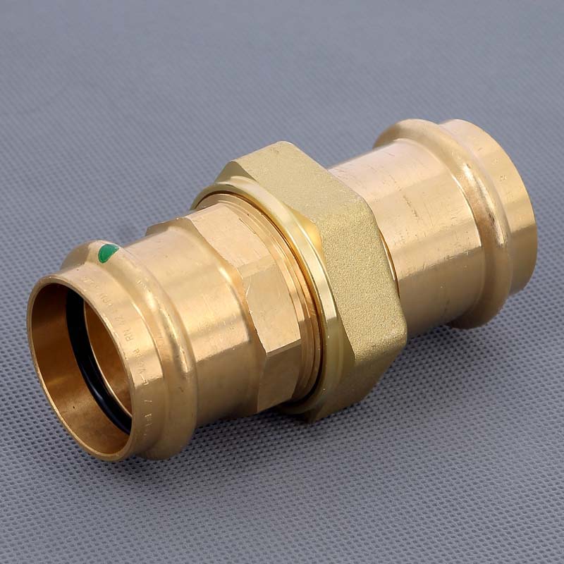 Муфта разъёмная пресс Viega Sanpress бронза 42 мм 132446