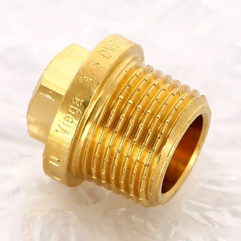 Заглушка бронзовая Viega 3/8 с квадратом и бортиком наружная резьба 320096