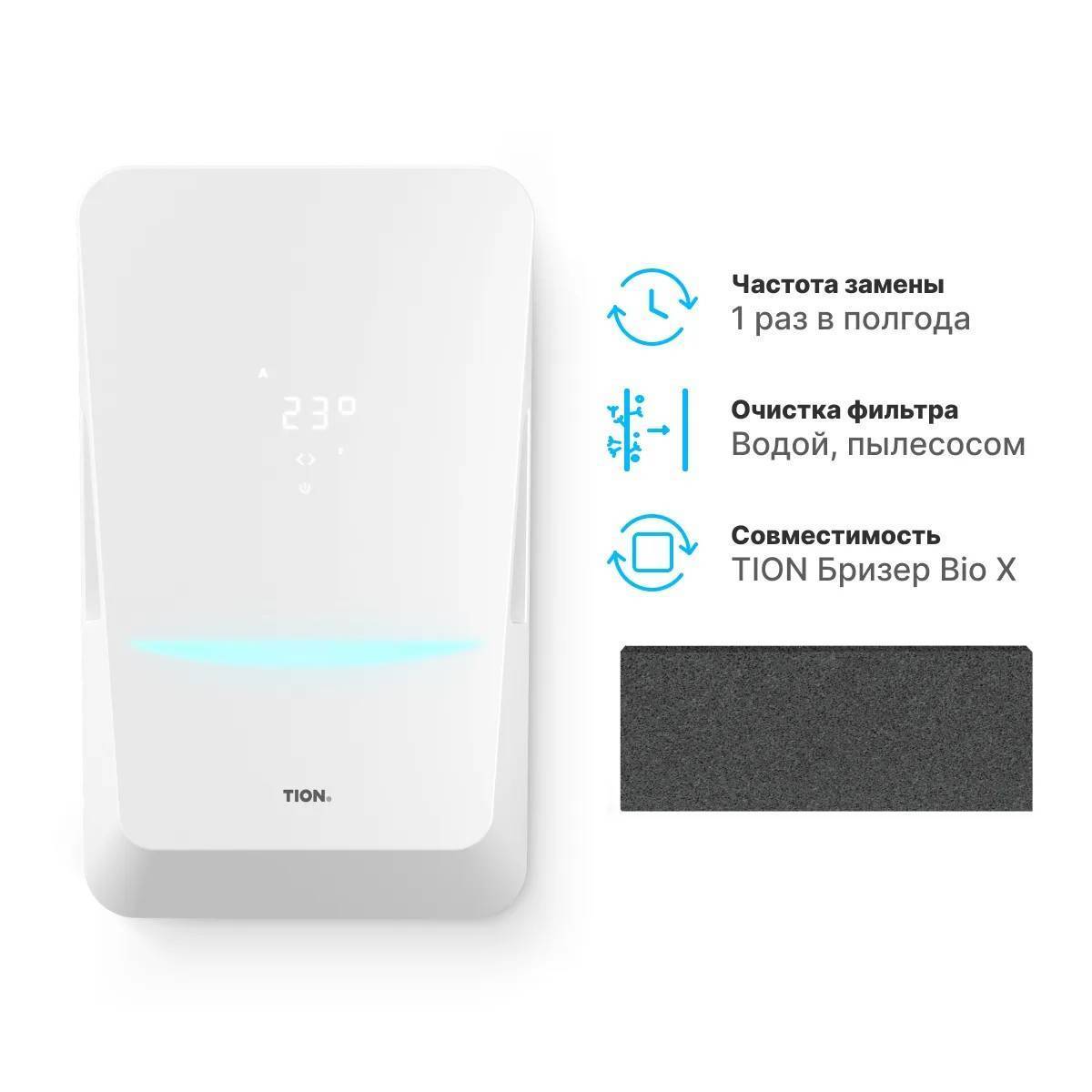 Комплект предфильтров Tion G4 (приток + рециркуляция) для бризера Bio X 4630018531146