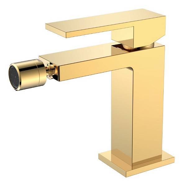 Смеситель для биде Boheme Qubic золото глянцевое 476-G