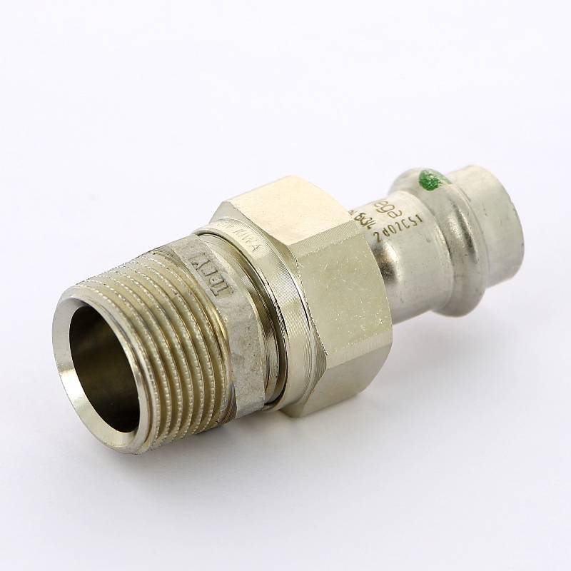 Муфта разъемная Viega Sanpress Inox 15x3/4 пресс-НР нержавеющая сталь 438265