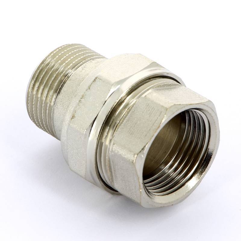 Разъемное соединение НВ Uni-Fitt прямое никелированное с плоской прокладкой 1 656N4000