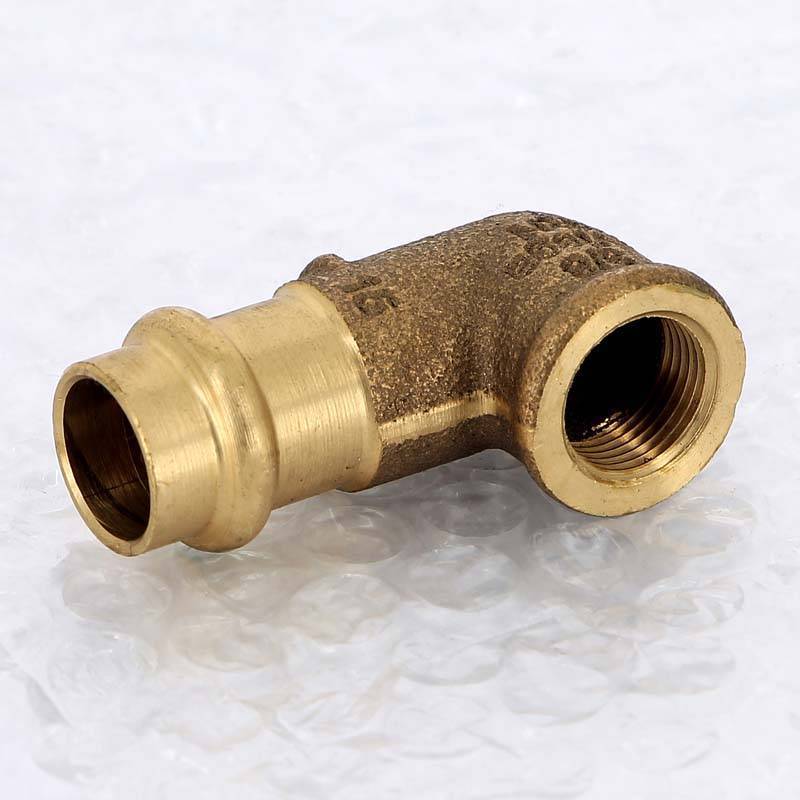 Угол 90° пресс-В бронзовый Viega Sanpress 15х3/8 298241