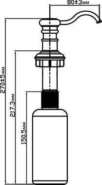 Дозатор для моющего средства Omoikiri OM-01-SA бежевый 4995013