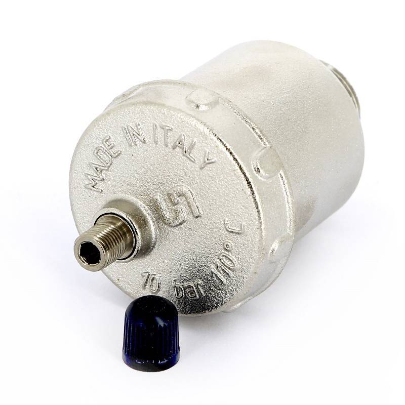 Воздухоотводчик автоматический Uni-Fitt 1/2 нижнее подключение верхний выпуск никелированный 230N2000