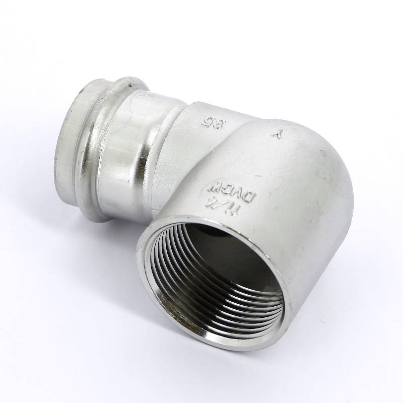 Угольник переходной Viega Sanpress Inox 90° 35х1 1/4 пресс-В компактный нержавеющая сталь 437053