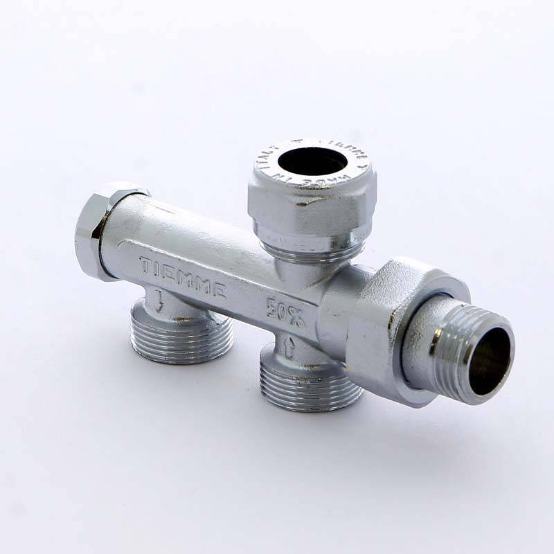 Узел радиаторный Tiemme 1/2 - M24x19 для однотрубных систем разводка в пол 3370003