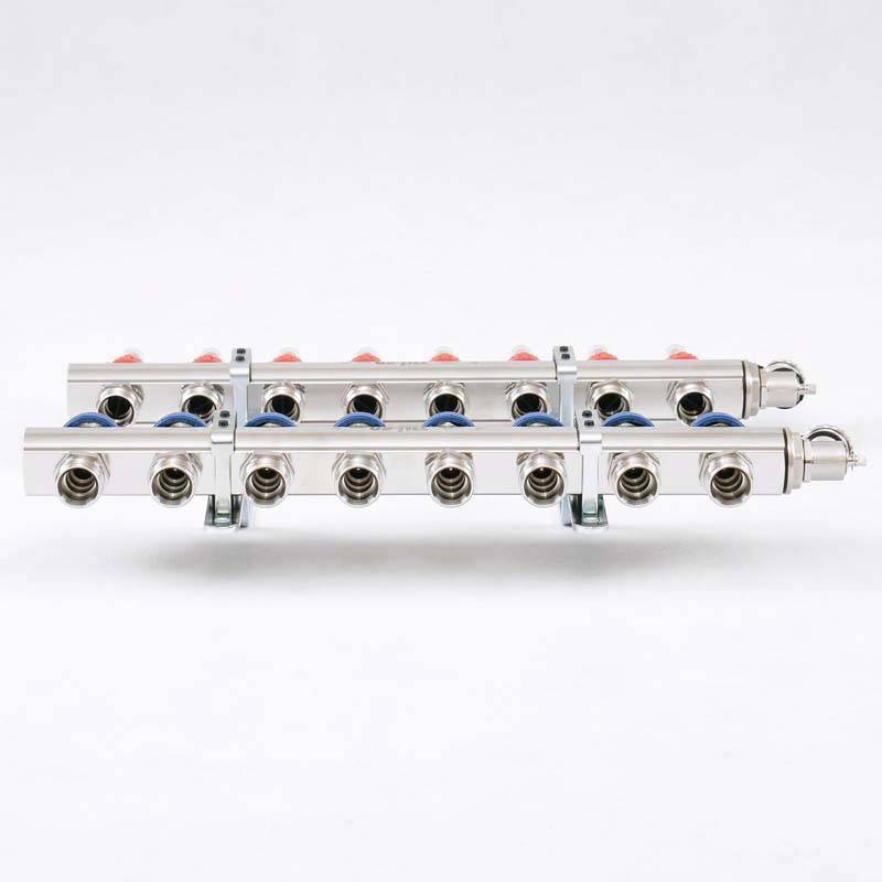 Коллекторная группа Uni-Fitt серия E 1x3/4 EK 8 выходов с расходомерами 440E4308