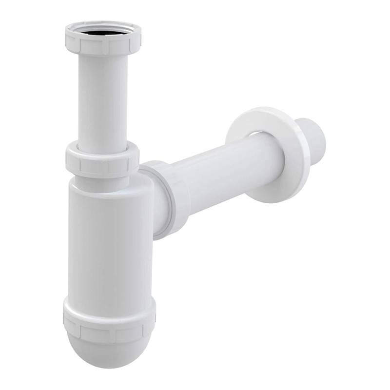 Сифон для раковины Alcaplast A43 бутылочный 1 1/4 x 40 мм под донный клапан белый A43