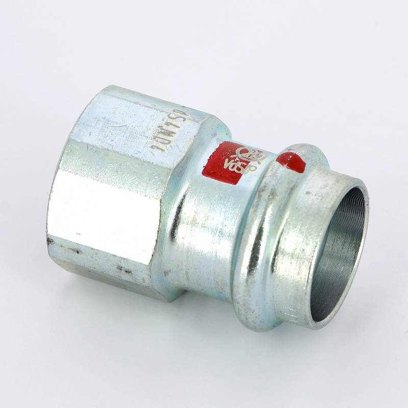 Муфта переходная пресс-В Viega Prestabo 22х3/4 оцинкованная сталь 559113