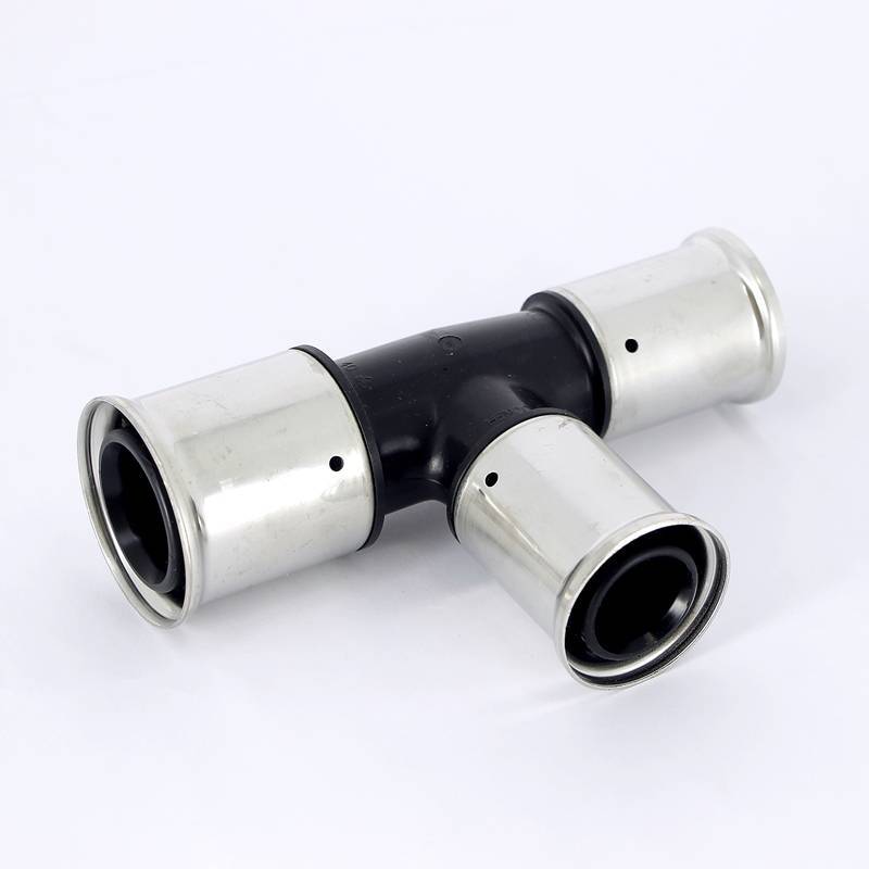 Тройник пресс PVDF Henco 40х32х32 мм 11PK-403232