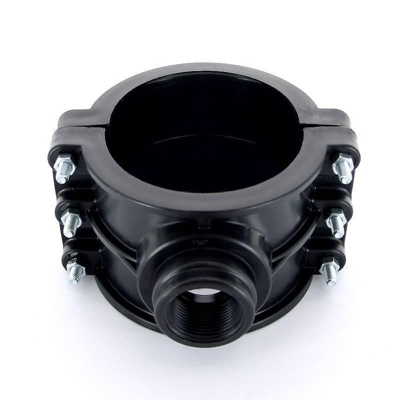 Седловая врезка Unidelta 125х1 1/4 4 болта для труб ПНД 1019125005