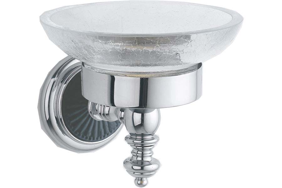 Мыльница Boheme Vogue с хрустальной чашей подвесная хром 10183