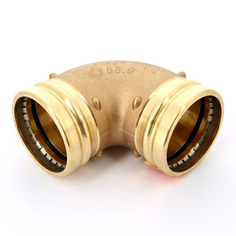 Угол пресс 90° Viega Sanpress XL бронза 88.9 мм 350680