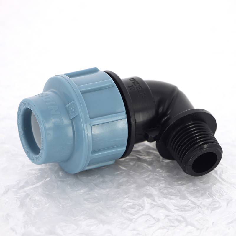 Угольник обжимной для труб ПНД Unidelta Deltone 20х1/2 наружная резьба 1008020002