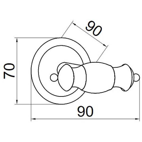 Крючок для ванной Boheme Palazzo двойной подвесной золото 10106