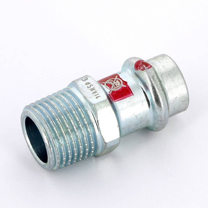 Муфта переходная пресс-Н Viega Prestabo оцинкованная сталь 15х1/2 559007