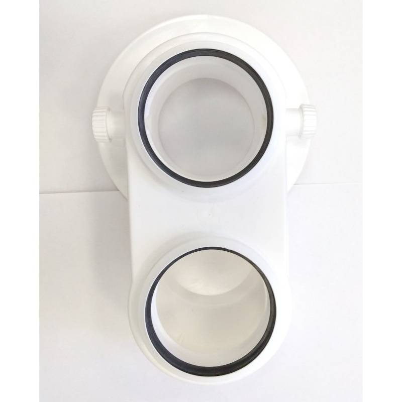 Переходник-разделитель De Dietrich 80/125 на 2х100 мм S101626