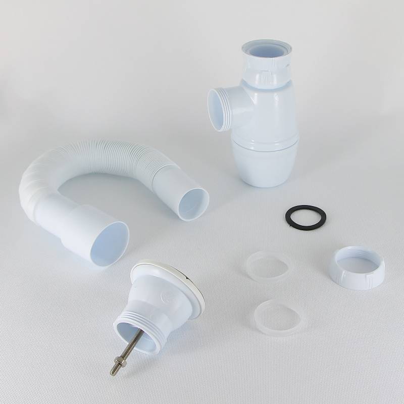 Сифон для раковины Wirquin Минор 1 1/2 x 40 мм с гофротрубой 800 мм 30718026